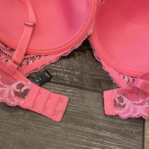 NATORI Feathers Contour Plunge Molded Cup Lace Bra 32DDD - Picture 6 of 6